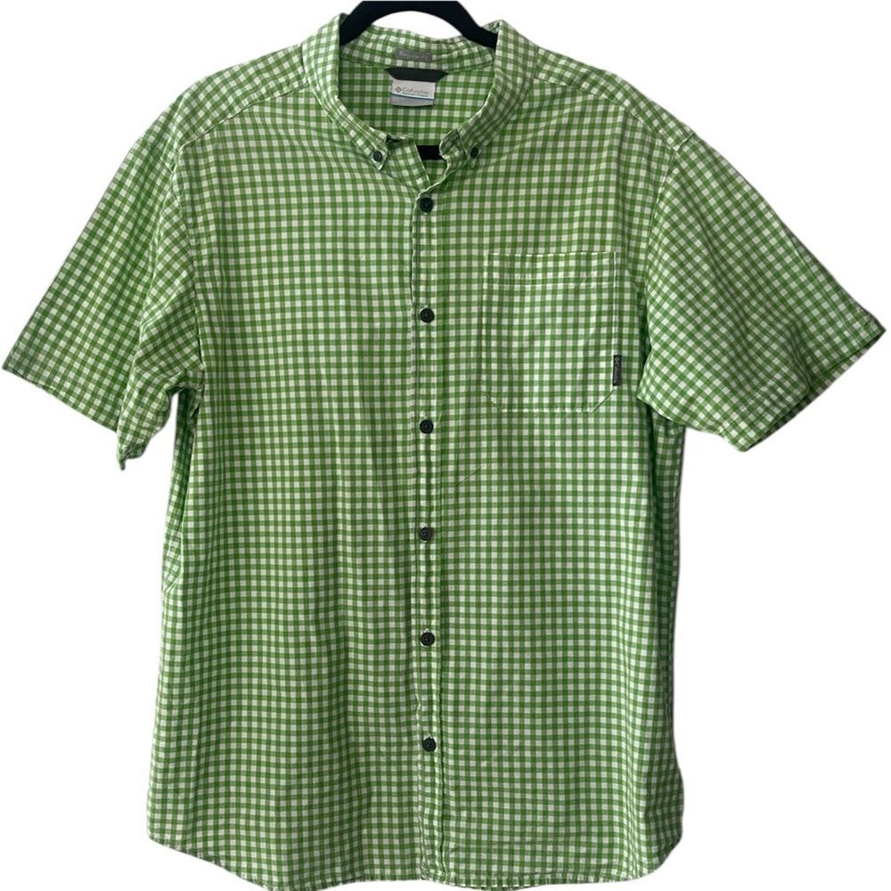 Columbia Green Plaid Casual Shirt